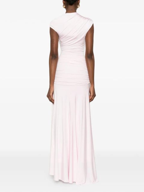 Self-Portrait draped maxi dress - Pink