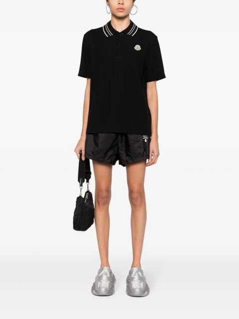 Moncler logo-patch polo shirt - Black - zdjęcie produktu nr 2