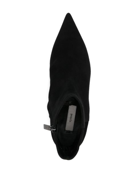 TOTEME 50mm suede boots - Black