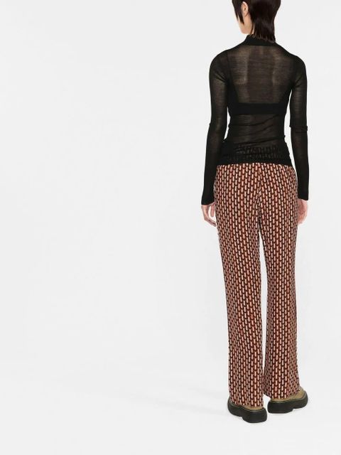 Nanushka semi-sheer merino knit top - Black