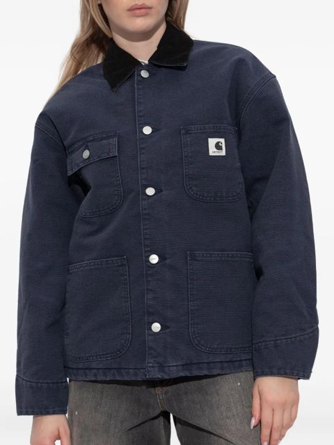 Carhartt WIP corduroy-collar organic-cotton coat - Blue - zdjęcie produktu nr 2