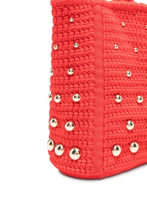SANDRO stud-embellished tote bag - Red