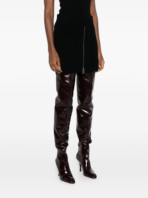 Sportmax ribbed zip-front mini skirt - Black - zdjęcie produktu nr 2