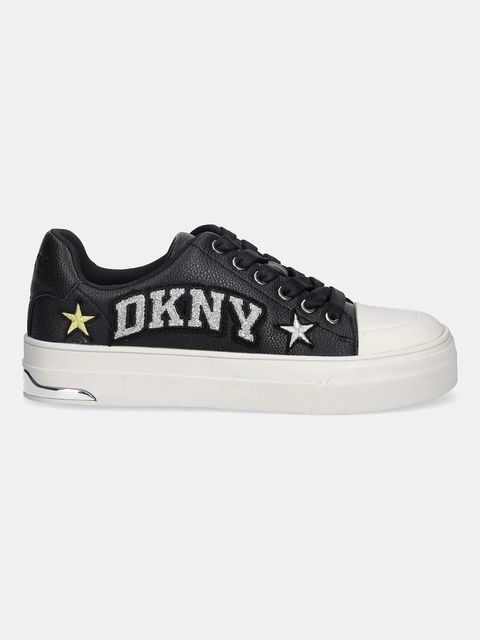 Dkny tenisówki skórzane York Star damskie kolor czarny K4588454