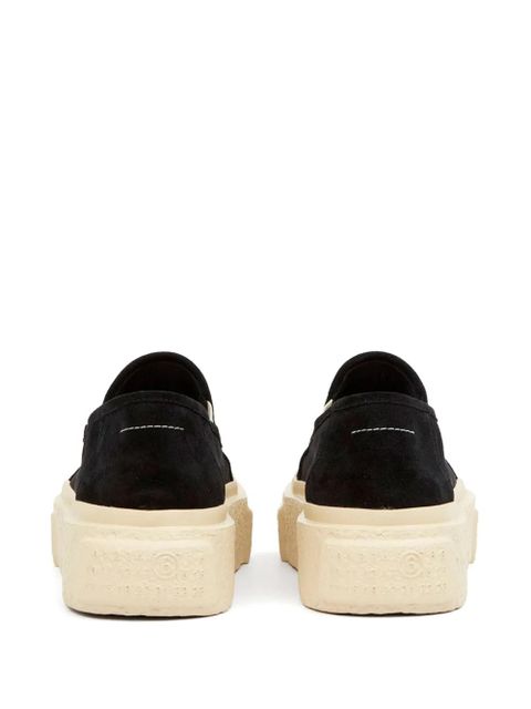 MM6 Maison Margiela numbers-motif slip-on sneakers - Black