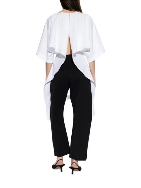 Jacquemus V-neck flared dress - White