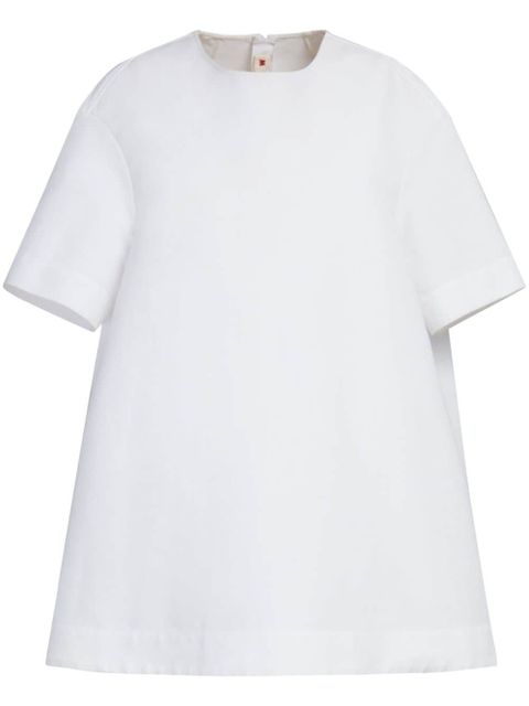 Marni short-sleeve cotton minidress - White - zdjęcie produktu nr 1
