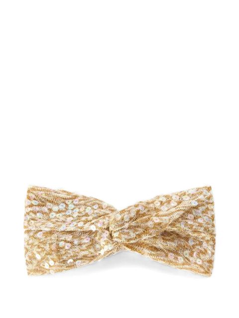 Missoni sequin-embellished twisted headband - Gold - zdjęcie produktu nr 1