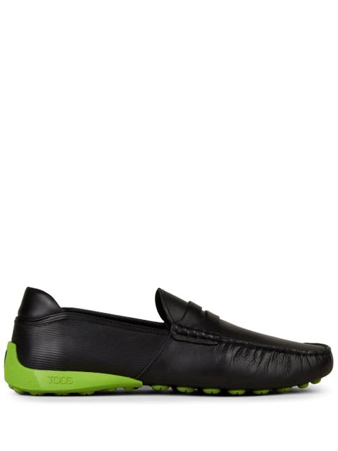 Tod's Automobili Lamborghini slip-on leather driving shoes - Black - zdjęcie produktu nr 1