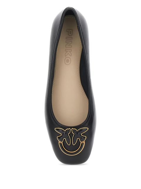 PINKO logo-embellished ballerina flats - Black