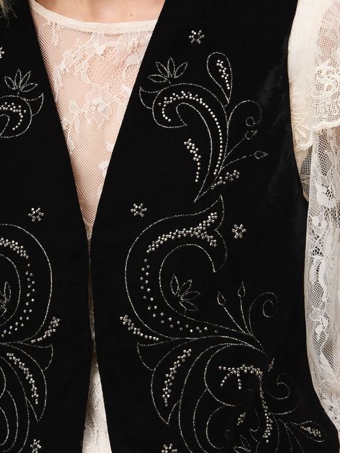 Medicine kamizelka damska kolor czarny jednorzędowa