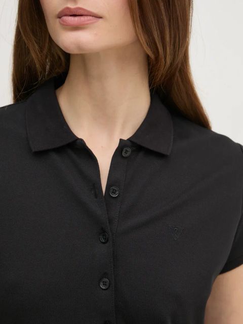 Guess polo LIZA damski kolor czarny W4GP61 KARS0