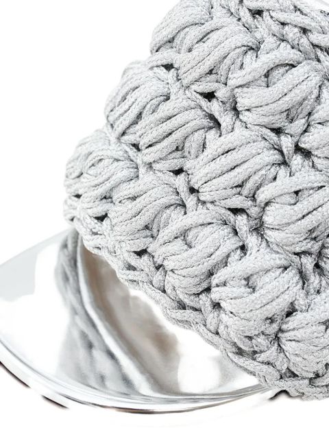 JW Anderson 90mm braided heeled sandals - Silver