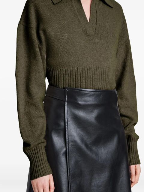 Proenza Schouler polo-neck ribbed sweater - Green