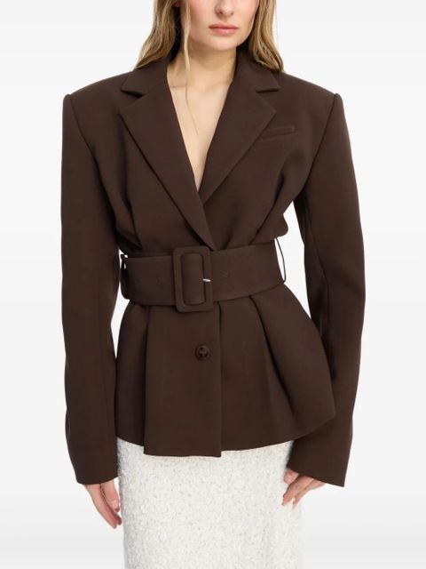 ROTATE BIRGER CHRISTENSEN belted blazer - Brown