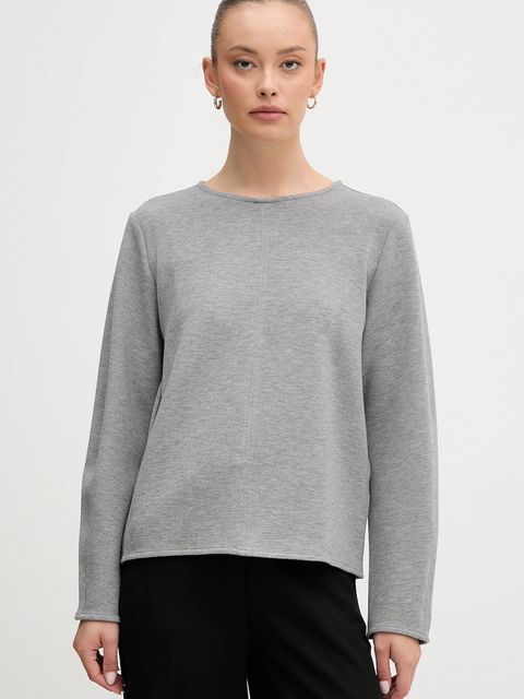 United Colors of Benetton bluza damska kolor szary gładka 3QAFD10AU - zdjęcie produktu nr 1