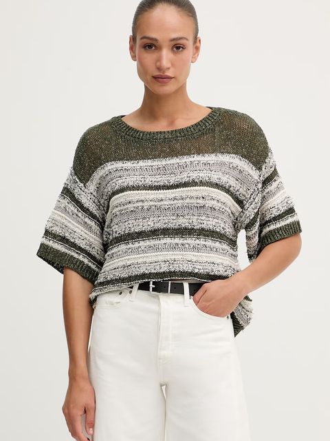 United Colors of Benetton sweter z krótkim rękawem damski z bawełną - zdjęcie produktu nr 1