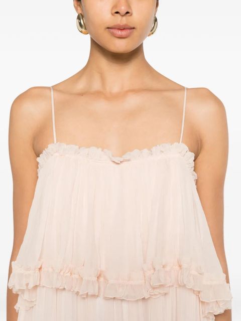 Chloé ruffled midi dress - Pink