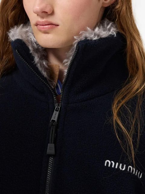 Miu Miu fleece down jacket - Blue