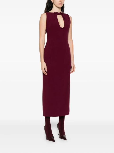 Rowen Rose keyhole-neckline sleeveless mini dress - Red