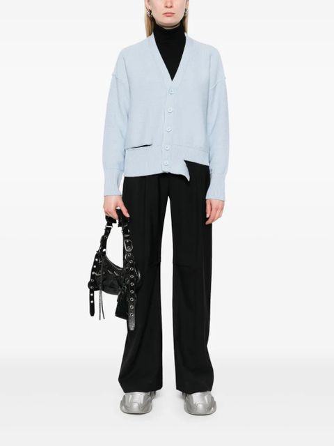 MM6 Maison Margiela cut-out detailed cardigan - Blue - zdjęcie produktu nr 2