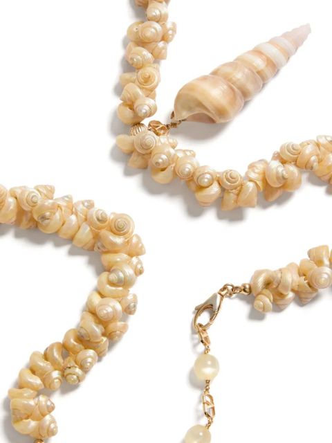 Valentino Garavani Jardin Aquatique shell necklace - Gold