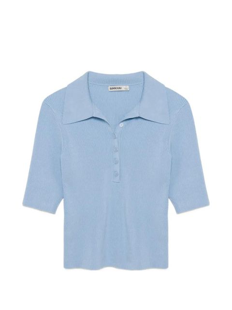 Simkhai Secily polo - Blue - zdjęcie produktu nr 1