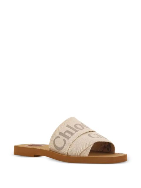Chloé Woody logo-print sandals - Neutrals - zdjęcie produktu nr 2