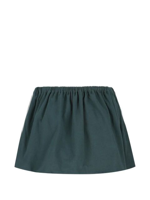 Miu Miu logo-embroidered skirt - Green - zdjęcie produktu nr 2