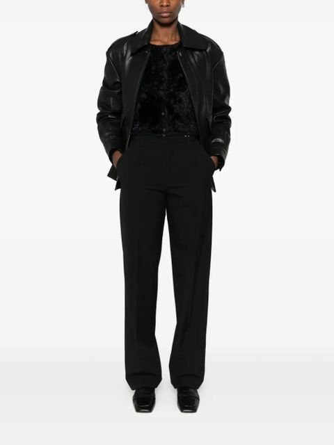 MM6 Maison Margiela pleat-detail trousers - Black - zdjęcie produktu nr 2