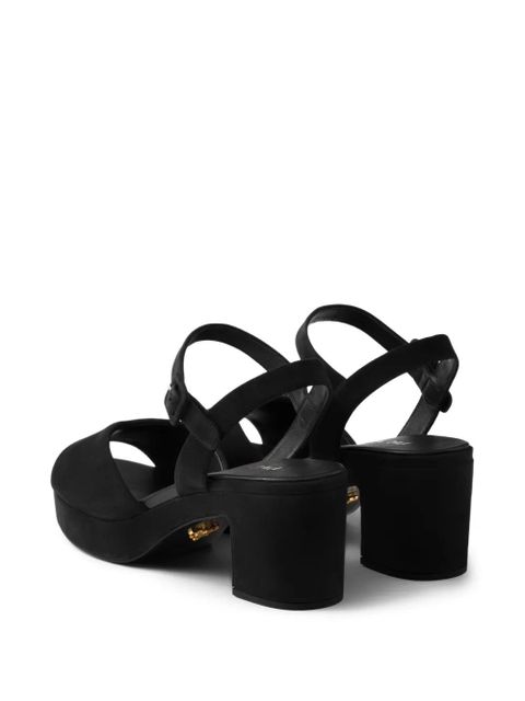 Prada 65mm padded sandals - Black