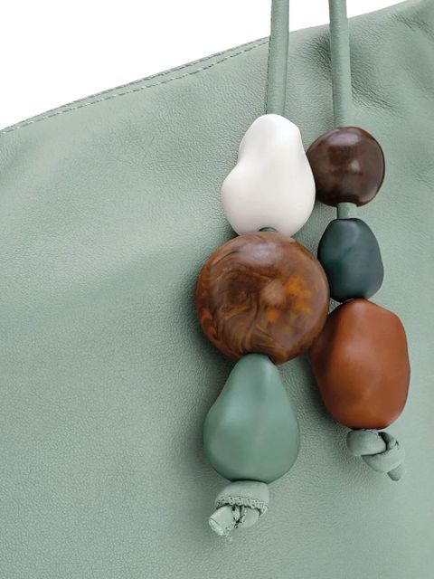 Longchamp Le Pilage beaded-charm shoulder bag - Green - zdjęcie produktu nr 2