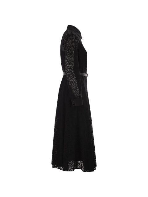 Max Mara alençon lace shirt dress - Black