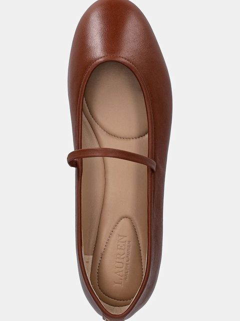 Lauren Ralph Lauren baleriny skórzane Jayna Mj kolor brązowy 802977874002 - zdjęcie produktu nr 2