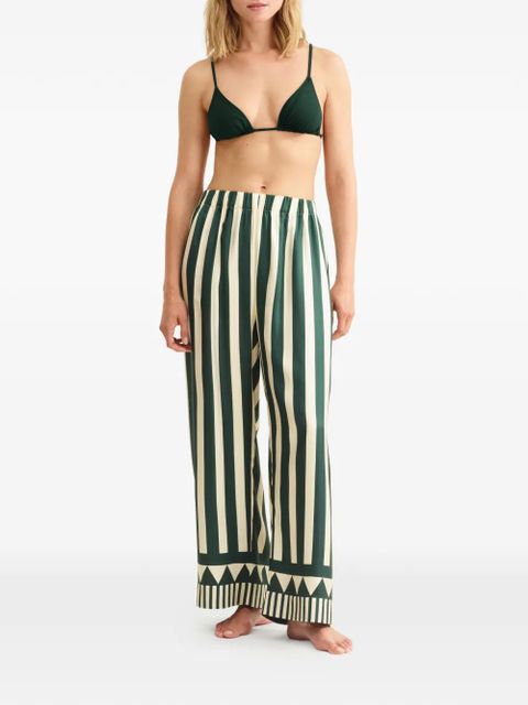 ERES Pacha striped-pattern trousers - Green