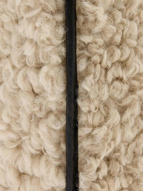 AllSaints torebka wełniana ARA kolor beżowy W216XD