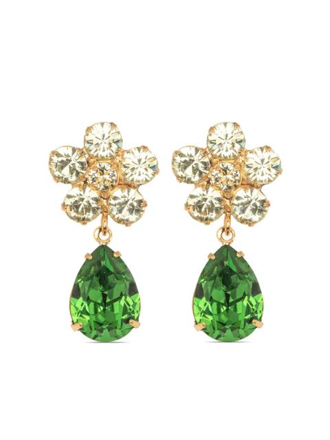 Jennifer Behr 18kt gold plated Janna crystal drop earrings - Green - zdjęcie produktu nr 1