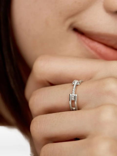 Monica Vinader Link diamond ring - Silver - zdjęcie produktu nr 2