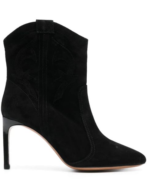 Ba&Sh 80mm suede ankle boots - Black - zdjęcie produktu nr 1