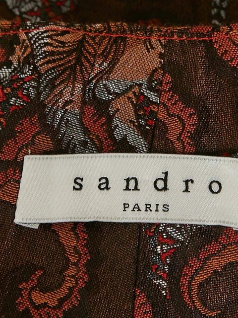 SANDRO 2023 patterned-jacquard shorts - Brown