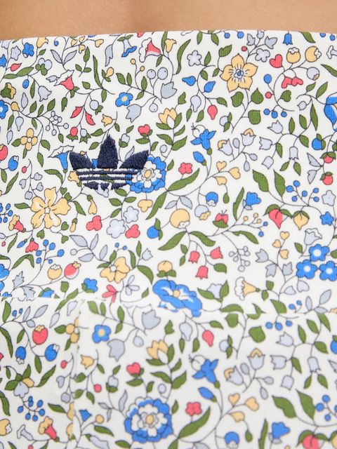 adidas Originals szorty Liberty damskie kolor biały wzorzyste high waist JW5195