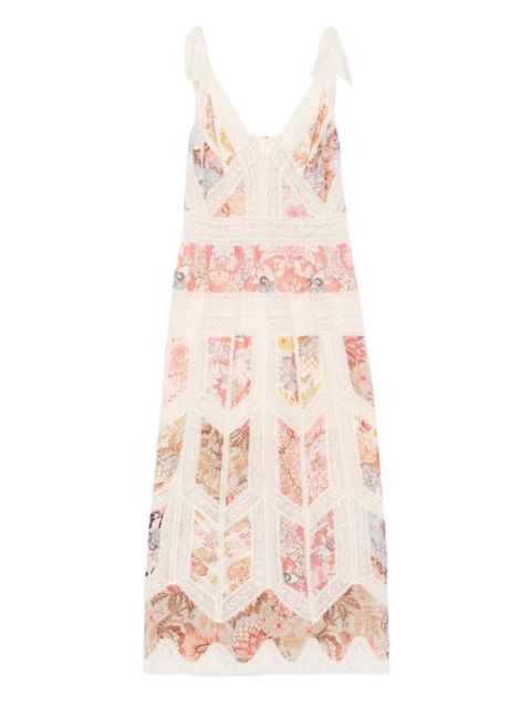 ZIMMERMANN Daylight Slip floral-print midi dress - Neutrals - zdjęcie produktu nr 1