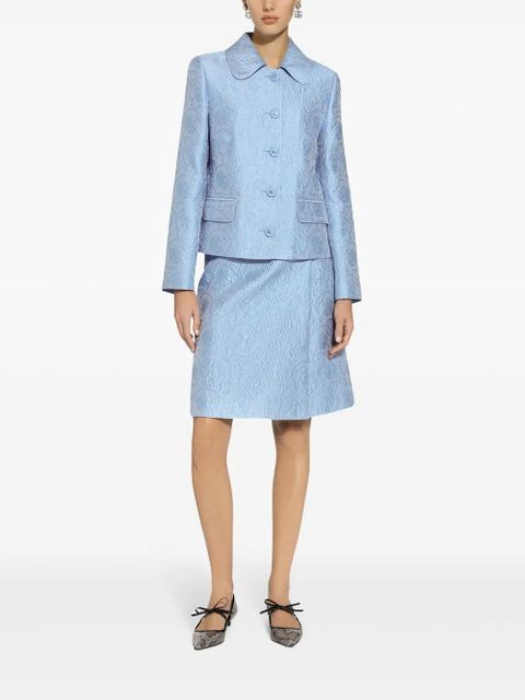 Dolce & Gabbana DNA jacquard buttoned jacket - Blue - zdjęcie produktu nr 2