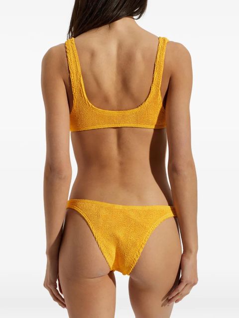 Bond-eye Ring Scout crinkle-effect bikini top - Yellow