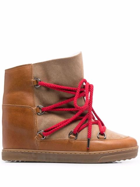 ISABEL MARANT Nowles lace-up ankle boots - Brown - zdjęcie produktu nr 1