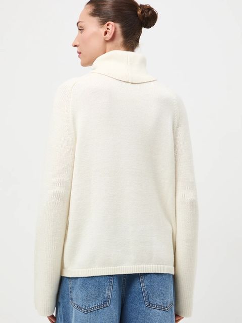 Medicine sweter z wełny merino kolor beżowy z golfem