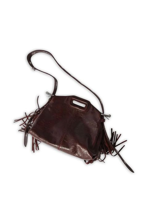 Maje mini Miss M fringed leather tote bag - Red