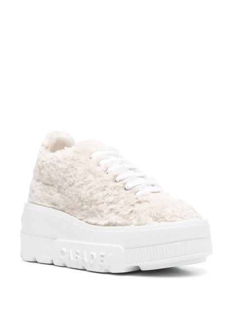 Casadei 80mm low-top fleece sneakers - Neutrals - zdjęcie produktu nr 2