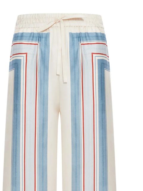 ZIMMERMANN striped drawstring trousers - Neutrals
