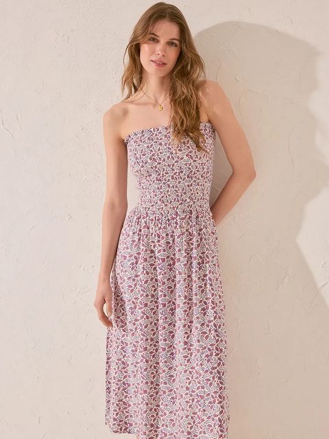 women'secret sukienka kolor fioletowy midi rozkloszowana 4479832 - zdjęcie produktu nr 2